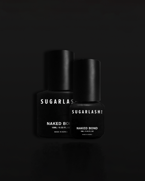 A 5ml and 10ml bottle of Naked Bond clear eyelash glue.