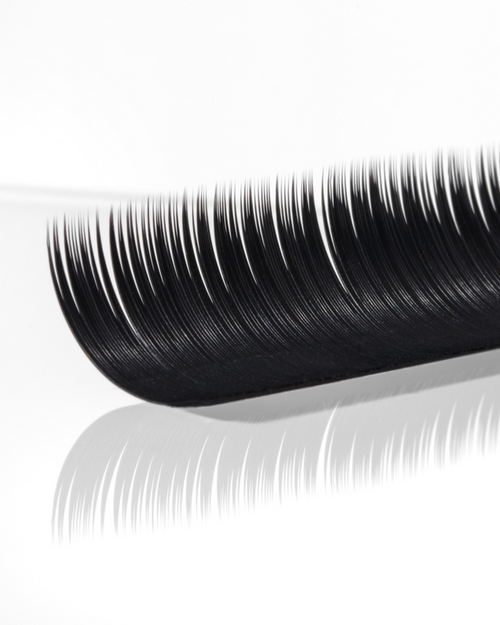 A strip of Runway lash extensions against a white background.