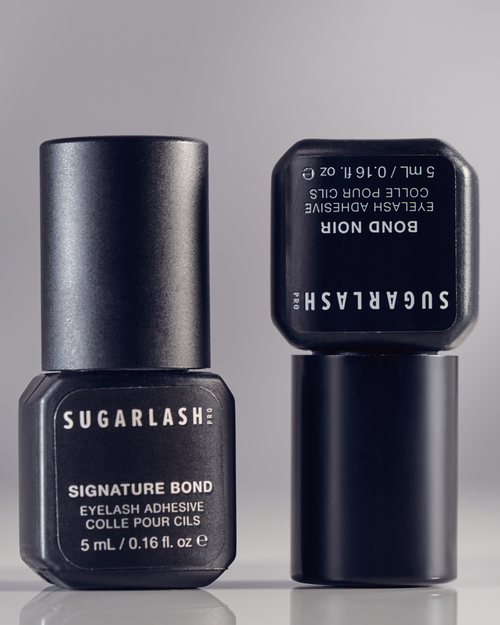 5ml bottle of signature extension glue and bond noir lash extension glue.